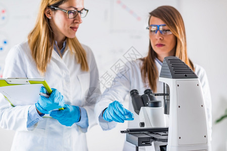 生物技术在实验室工作的女科学家图片