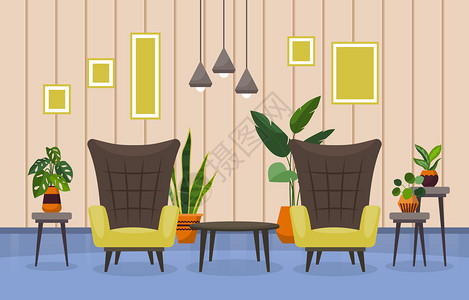客厅绿色装饰植物图片