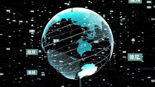 全球数据科技和计算机编程摘要信息时代未来的数字地球网络连接3DRenderingcg图片