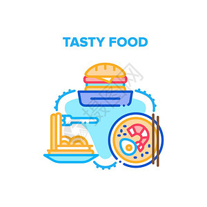 饼干三明治意大利面粉和新鲜的海产食物虾和鸡蛋新鲜煮制成的海产食物虾和鸡蛋美味汤餐馆和咖啡厅美味食品彩色说明图片