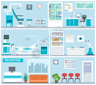 室内医院空置诊所医生候室外科住院病媒公寓概念说明内科医院和诊所空置内科医院图片
