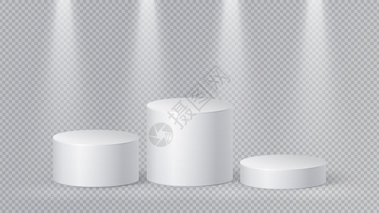帝国论坛现实的白色祭坛空最低限度讲台3d圆柱孤立的椭形设计基础站