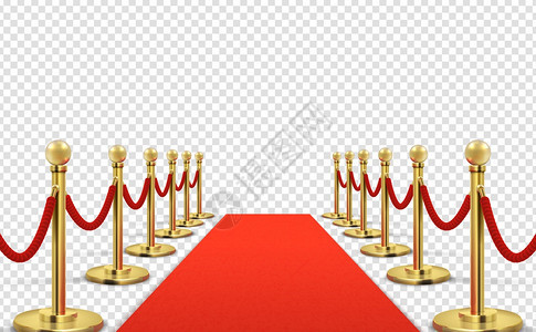 红地毯带金质的孤立空红地毯音乐会障碍Vip名人活动入口奖项或展览大厅电影剧院地毯矢量图红到剧院带金质的空红色vip名人活动入口图片