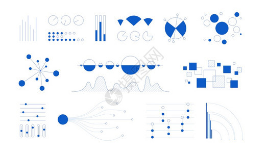 最小成形图信息可视化的简单计划和图表商业演示的图形元素蓝色几何光图矢量等宽度尺和指标集商业演示的图形元素几何光图矢量尺度和指标集图片