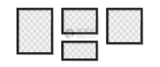 黑色相框空白的现代简单图像正方边框与画廊的阴影孤立艺术框架设计矢量现实的3D模型内部优美的最小化设计器黑色照片框模型图片