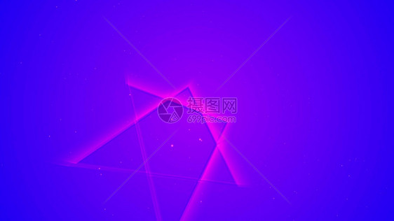 3DDavidneon光辉的六星插图图片