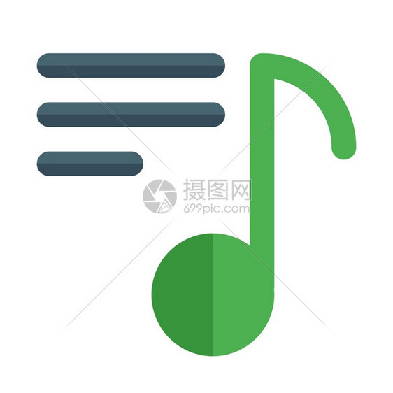 音乐应用中的歌曲和词矢量设计元素图片