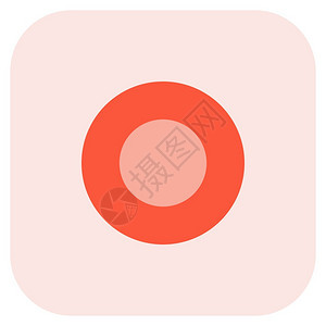 应用程序中录音的按钮红色矢量设计图标图片