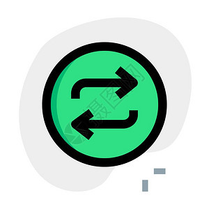 绿色圆圈循环播放音乐矢量设计图标背景图片