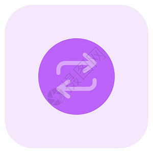 紫色圆圈循环播放音乐矢量设计图标图片