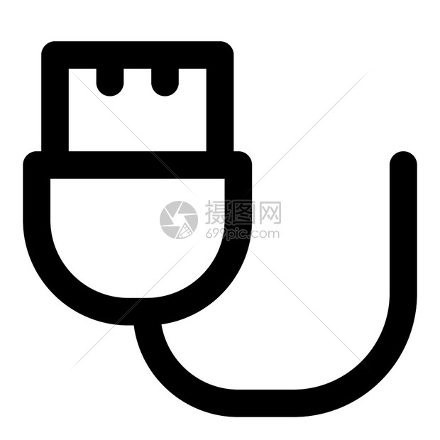 黑色USB接口矢量设计图标插画图片下载-正版图片306786203-摄图网