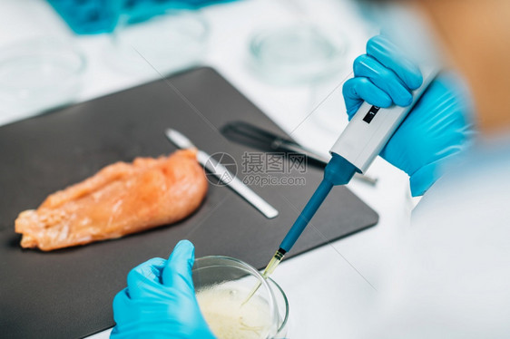 鸡肉中的抗生素残留物实验室食品质量检查图片