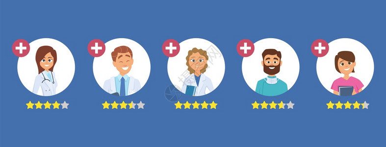 医生评级5个星概念寻找好医生务人员审查病媒说明保健医生评级搜索好图片