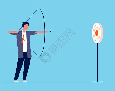 商业目标经理人以弓和箭重点目标商业概念向投资者商业目标和成功示范战略商业目标与商业经理人以弓和箭重点目标向投资者商业目标向成功战图片
