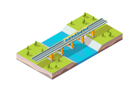 铁路运输桥图示 图片