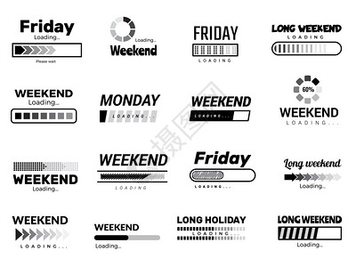 加载周栏Businessui界面网页模板引用图片懒惰周日矢量滑稽图片下载ui等待假日插图的动机加载周栏Business界面引用图片