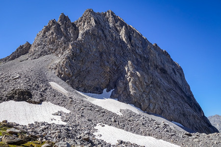 阿尔卑斯山冰川和奈夫雪地貌法国阿尔卑斯山法国阿尔卑斯山的冰川和奈夫雪地貌图片