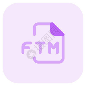 紫色FTM文件矢量设计图标图片