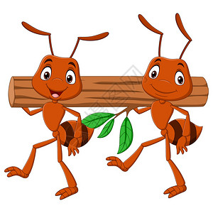 团队蚂蚁携带日志的蚂蚁小组插画