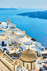 希腊圣托里尼岛海边的法拉镇希腊地貌图片