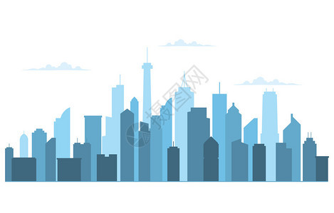 城市建筑风景天线商业白色背景说明图片