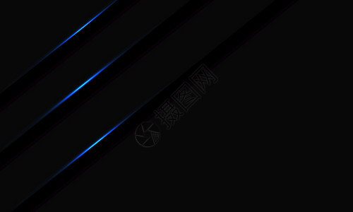 黑色的三重蓝光阴影线摘要空白间设计现代未来技术背景矢量说明图片