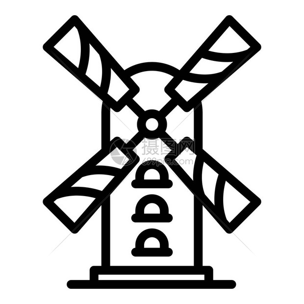 插画 其他 农场磨坊图示农场磨坊矢量图示用于孤立白色背景的网络设计