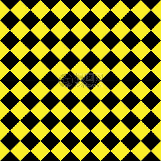 选中的无缝图案抽象壁纸黑色和黄底层幻觉图案背景3d方形插图图片