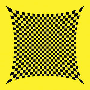 彩色抽象壁纸黑和黄织物假象图案纹理背景3d方形插图图片