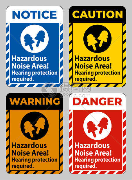 危险噪音区需要听力保护图片