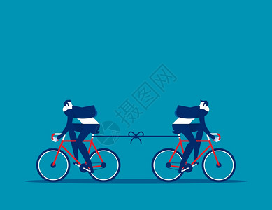 两辆自行车向相反方移动图片