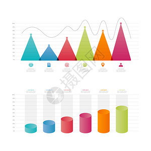 条形图表统计商业人口要素集图片