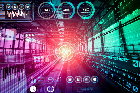 数据分析概念具有高速移动数字传输背景显示快速大数据处理开发分析概念图片