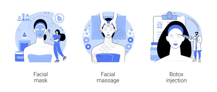 专业皮肤护理抽象概念矢量图图片
