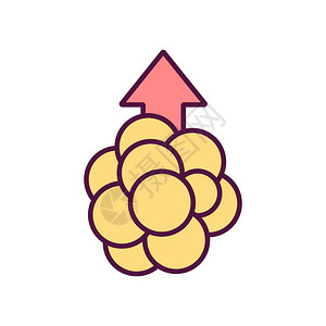 脂肪高高胆固醇水平rgb颜色图标食用脂肪物减少血液流量不健康的饱和