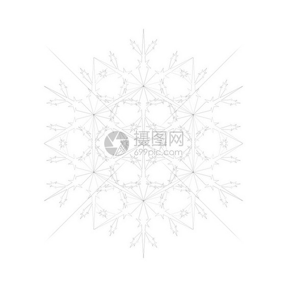 雪花图标片平面设计中的雪花模式黑色设计矢量说明图片