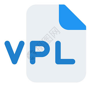 VPL文件格式蓝色矢量图标背景图片