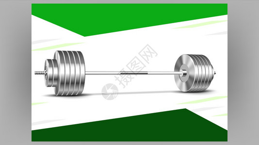 电动提升锦标赛广告海报矢量员Barbell重量提升体育设备以电力GlossySilver重力钢铁工具强培训模板3d说明动力提升锦图片
