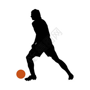 足球选手侧影光滑和清洁设计矢量说明舞蹈和运动组图片