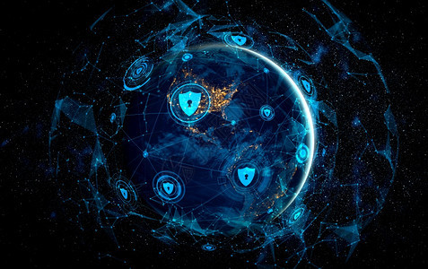 创新观念中的网络安全技术和在线数据保护全球商业网络服务器为确保网络信息安全而使用的数据储存安全技术概念创新观中的网络安全技术和在背景图片