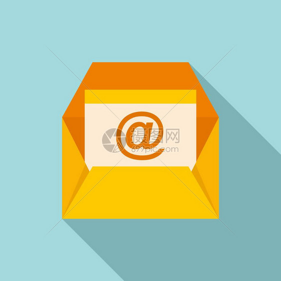 营销信息邮件图标用于网络设计的营销信息邮件矢量图标的简单插营销信息邮件图标平板风格图片