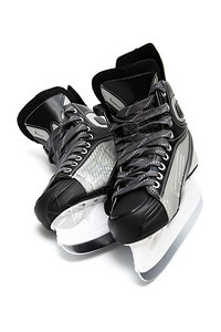 白色背景的新和现代黑溜冰图片