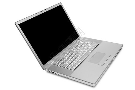 白色背景的现代和时尚型笔记本电脑图片