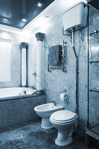 现代公寓的时装厕所图片