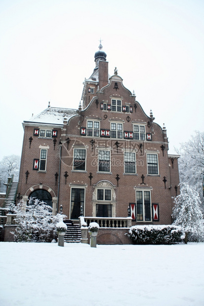 Duin和Kruidberg庄园荷兰圣托普尔特冬季图片