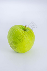 新鲜有机水果白底绿苹图片