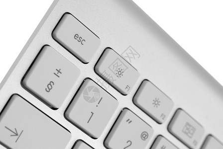 关闭一个现代铝键盘专注于逃生键图片