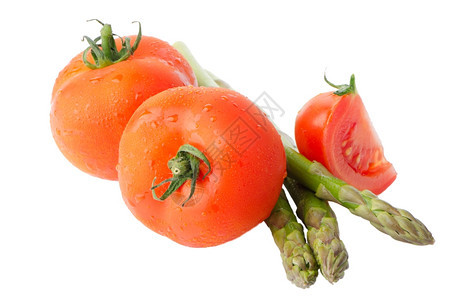 成分西红柿和白底图片