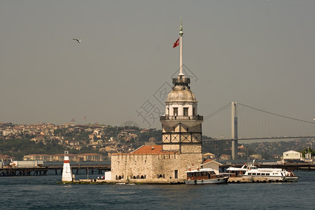 Maiden塔楼是伊斯坦布尔的重要历史建筑图片