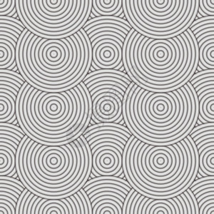 艺术圆形无缝黑白抽象现代共心圆形纹理背景模式背景